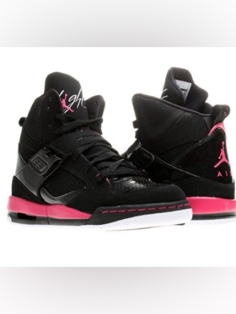 Jordan Flight Club '91 Black & Pink Sneakers